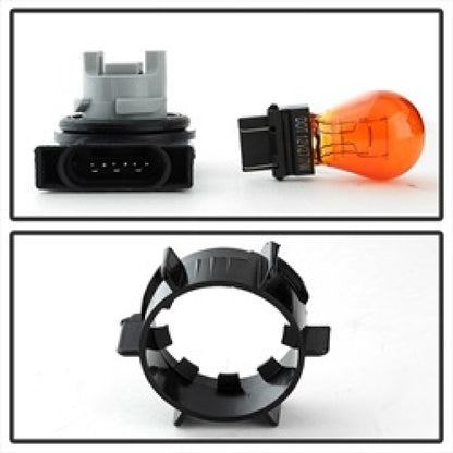 xTune Dodge Ram 1500 02-05 Amber Crystal Headlights Black HD-JH-DR02-AM-BK