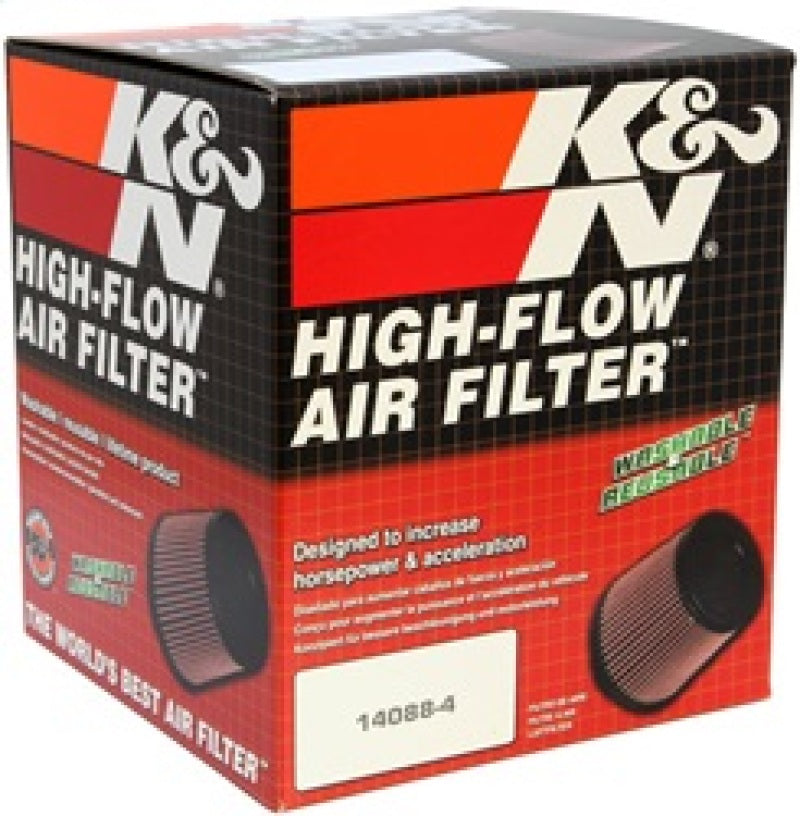 K&N Universal Rubber Filter Dual Flange Oval Tprd 3.75in Base O/S W x 3.438in Top O/S W x 6.75in H