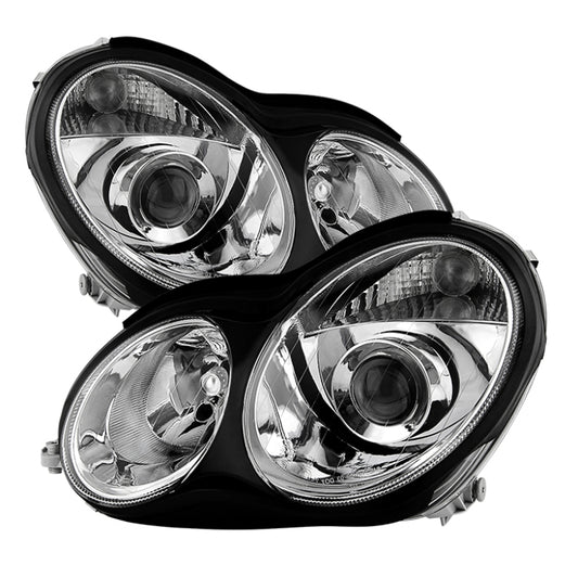xTune Mercedes W203 C Class Sedan 01-05 Projector Headlights -Chrome PRO-JH-MBW203-C