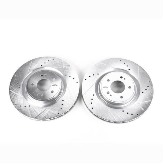 Power Stop 2008 Mitsubishi Lancer Front Evolution Drilled & Slotted Rotors - Pair