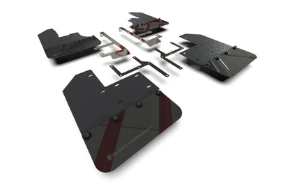 Rally Armor 19-25 Jeep JT Gladiator (Mojave/Rubicon) Black Mud Flap w/Army Green Logo