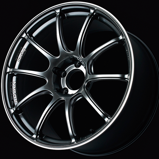 Advan RZII 17x8.0 +37 5x114.3 Racing Hyper Black Wheel