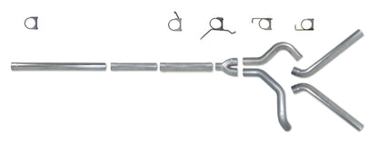 Diamond Eye KIT 4in Catback MFLR RPLCMENT PIPE DUAL SS: 2004.5-2007.5 DODGE CUMMINS 600