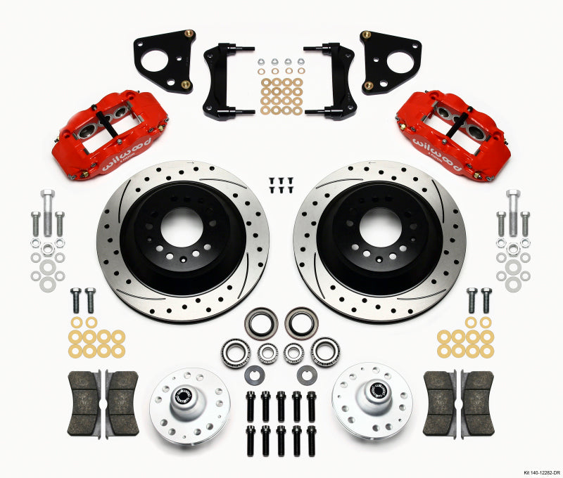 Wilwood Narrow Superlite 6R Front Hub & 1PC Rtr Kit 12.88in Drilled -Red 62-72 CDP B & E Body-Drum