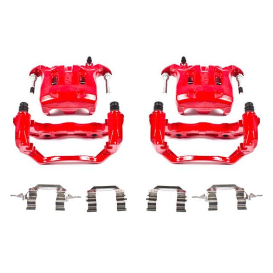 Power Stop 03-04 Infiniti M45 Front Red Calipers w/Brackets - Pair