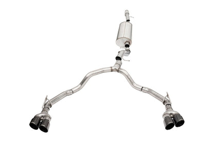 Corsa 2021-2025 Tahoe / GMC Yukon 4DR 6.2L 4WD Dual Rear 3in - 2.75in Sport Cat-Back DW 4in BLKTips