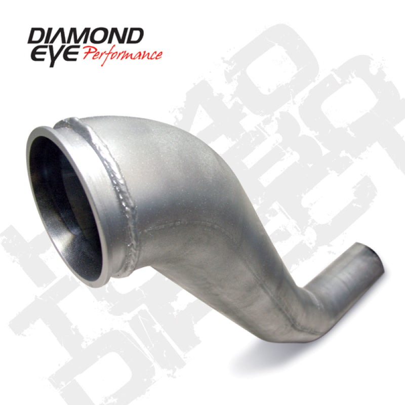 Diamond Eye Downpipe 4in TB Single HX40 TURBO-DIRECT FLANGE AL DODGE 5.9L 2500/3500 94-02
