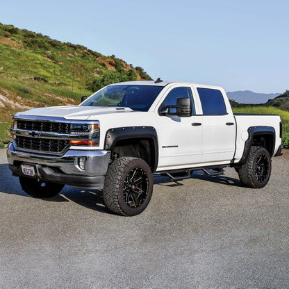 Westin 14-18 Chevrolet Silverado/GMC Sierra Crew Cab Outlaw Nerf Step Bars (Excl. Diesel) -Text. Blk