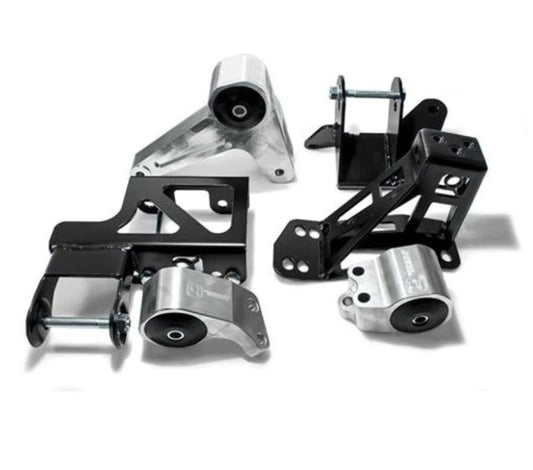 Innovative 92-95 Civic K-Series Silver Aluminum Mounts Solid Bushings (Not K24 Trans)