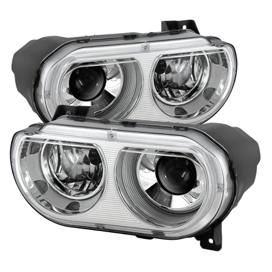 Xtune Dodge Challenger 08-14 Xenon Hid Model Only Projector Headlamps Chrome HD-JH-DCHAL08-HID-C