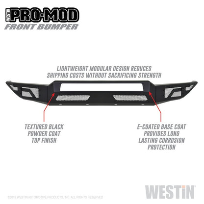Westin 17-19 Ford F-250/350 Pro-Mod Front Bumper - Textured Black