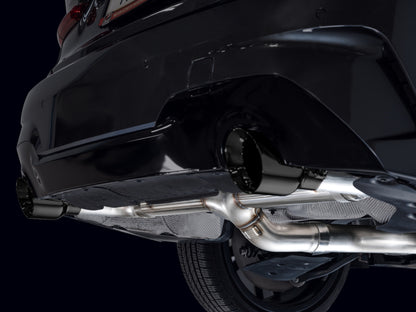 AWE Tuning 19-23 BMW 330i / 21-23 BMW 430i Base G2X Track Edition Axle-Back Exhaust - Diamond Black