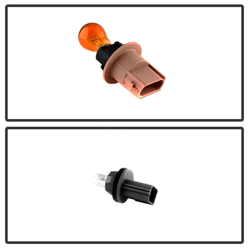 xTune Ford F150 04-08 Amber Crystal Headlights Black Smoked HD-JH-FF15004-AM-BSM