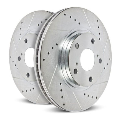 Power Stop 11-19 Chevrolet Silverado 2500 HD Rear Evolution Drilled & Slotted Rotors - Pair