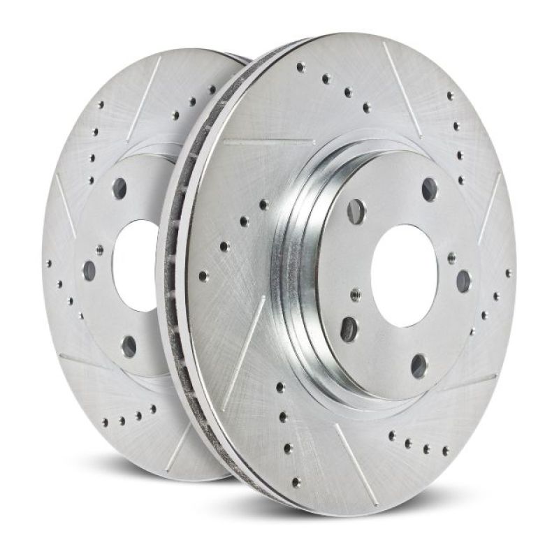 Power Stop 04-08 Mitsubishi Endeavor Front Evolution Drilled & Slotted Rotors - Pair