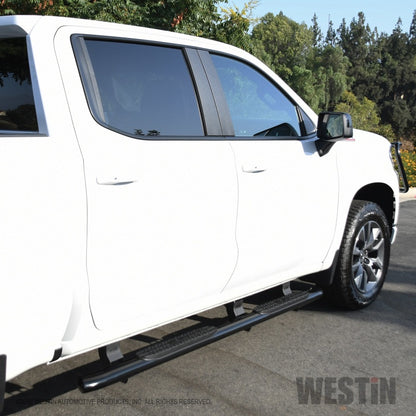 Westin 2019-2026 Chevy Silverado/Sierra 1500 Crew Cab Non LD PRO TRAXX 4 Oval Nerf Step Bars - Black