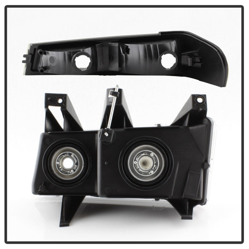 xTune Chevy Colorado 04-12 OEM Headlights w/ Bumper Lights Black HD-JH-CCOL04-SET-BK