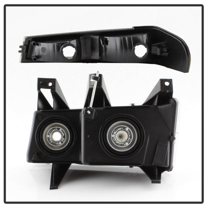 xTune Chevy Colorado 04-12 OEM Headlights w/ Bumper Lights Black HD-JH-CCOL04-SET-BK