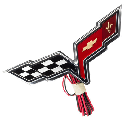 Oracle Chevrolet Corvette C6 Illuminated Emblem - Dual Intensity - Aqua