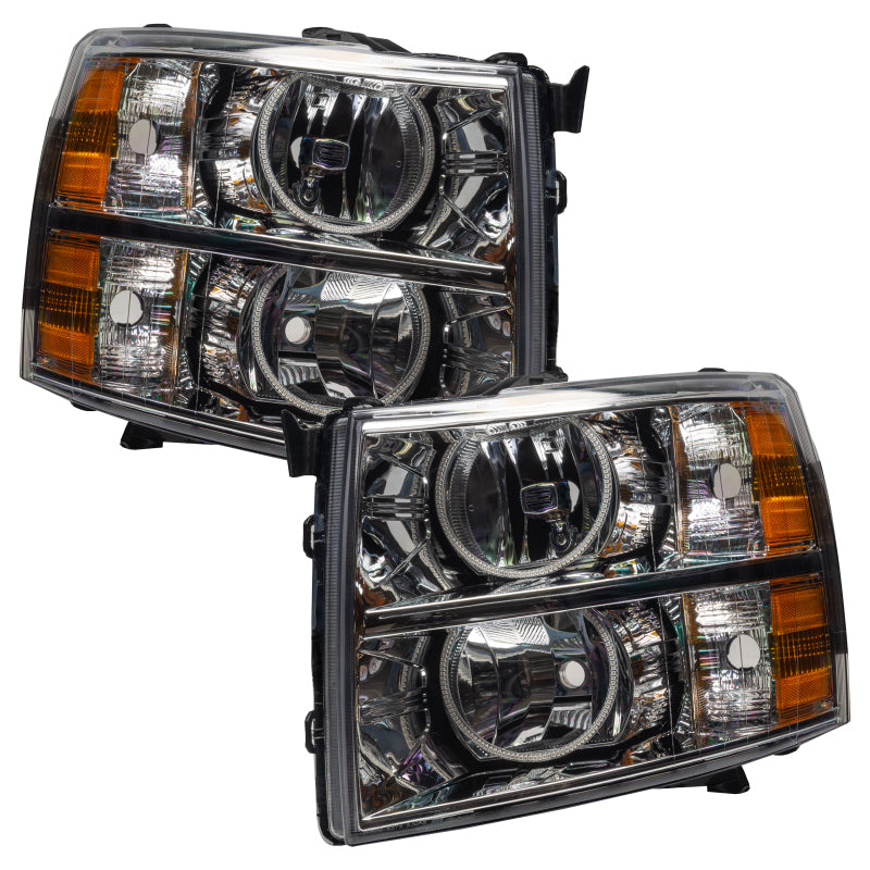 Oracle Lighting 07-13 Chevrolet Silverado Pre-Assembled LED Halo Headlights-Red