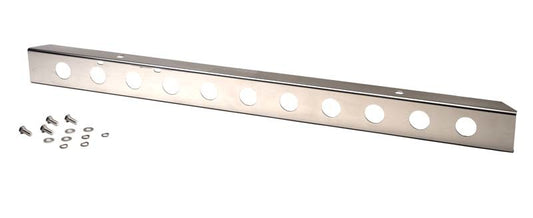 Kentrol 87-95 Jeep Wrangler YJ 54 Inch Front Bumper with holes - Polished Silver
