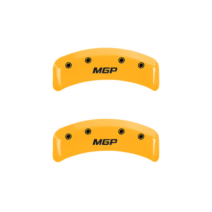 MGP 4 Caliper Covers Engraved Front & Rear MGP Yellow Finish Black Char 1999 Mazda Miata
