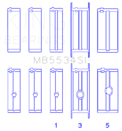 King Engine Bearings Chrysler/Jeep 318ci (Size STD) Main Bearing Set