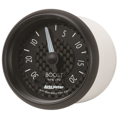 Autometer GT Series 52mm Mechanical 30 In Hg/20 psi Vacuum/Boost Gauge