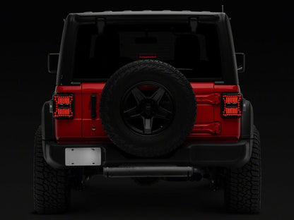 Raxiom 18-23 Jeep Wrangler JL Axial Series Linear LED Tail Lights- Black Housing (Smoked Lens)