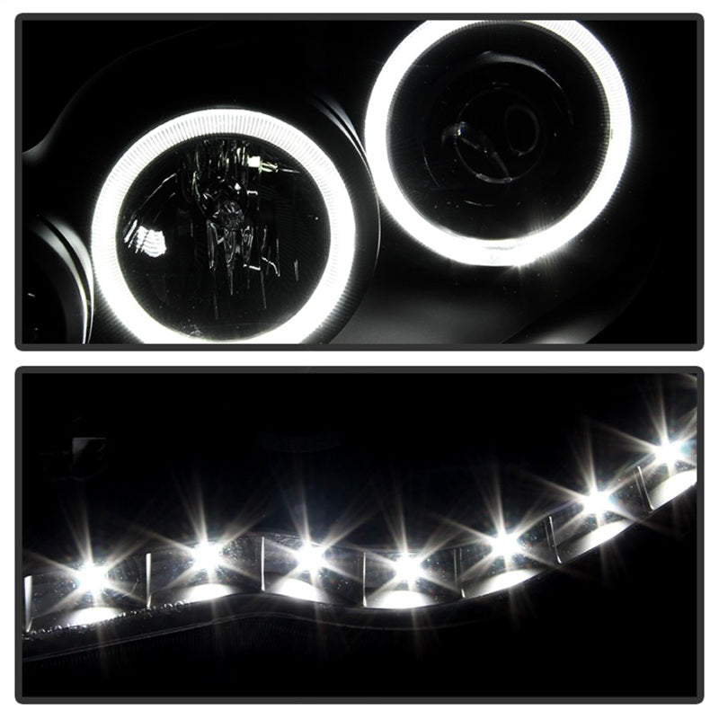 xTune Toyota Tacoma 05-11 Halo Projector Headlights Black PRO-JH-TT05-LED-BK