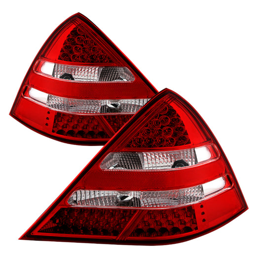 Xtune Mercedes R170 Slk 98-04 LED Tail Lights ( R171 Amg Look ) Red Clear ALT-JH-MBR17098-LED-RC
