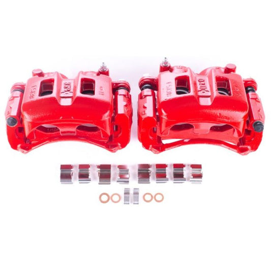 Power Stop 01-06 Mitsubishi Montero Front Red Calipers w/Brackets - Pair