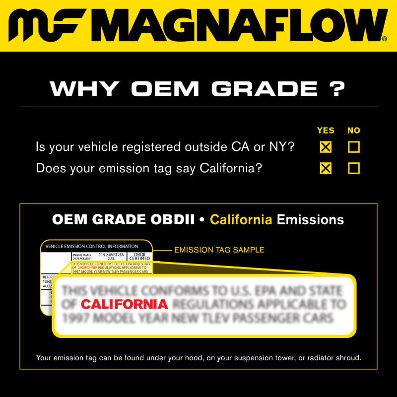 MagnaFlow Direct Fit Catalytic Converter 14-15 Toyota Corolla 1.8L