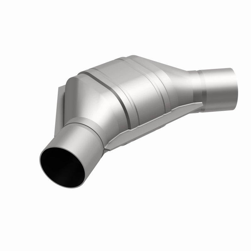 MagnaFlow Universal Catalytic Converter 2.25 inch Angled O/O PC2 Front
