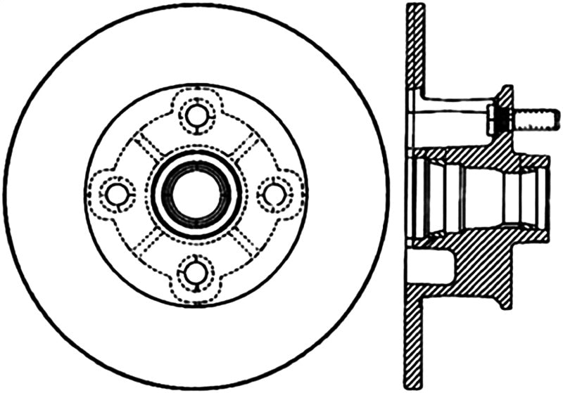 StopTech 63-82 Chevrolet Corvette Cryo Slotted Front Right Sport Brake Rotor