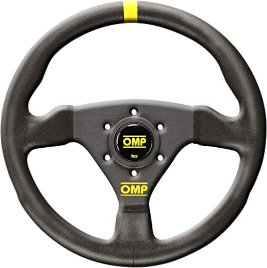OMP Trecento Steering Wheel - Small Suede (Black) Leather