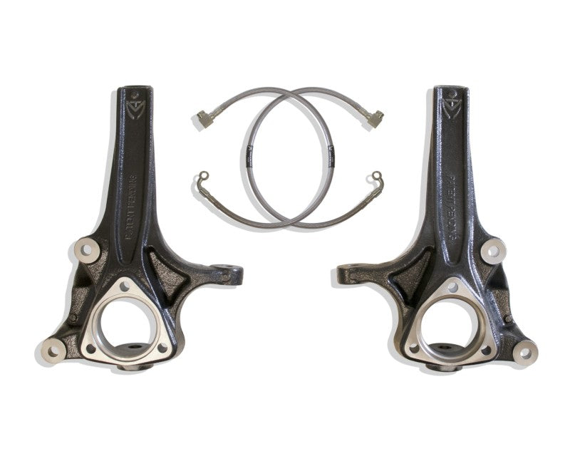 MaxTrac 19-24 RAM 1500 2WD 4in Front Lift Spindles w/Extended DOT Compliant Brake Lines