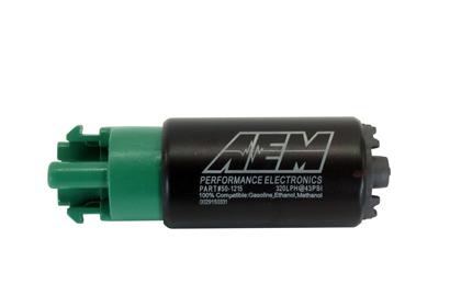 AEM - E85 High Flow In-Tank Fuel Pump (Short Offset Inlet w/ Hooks)