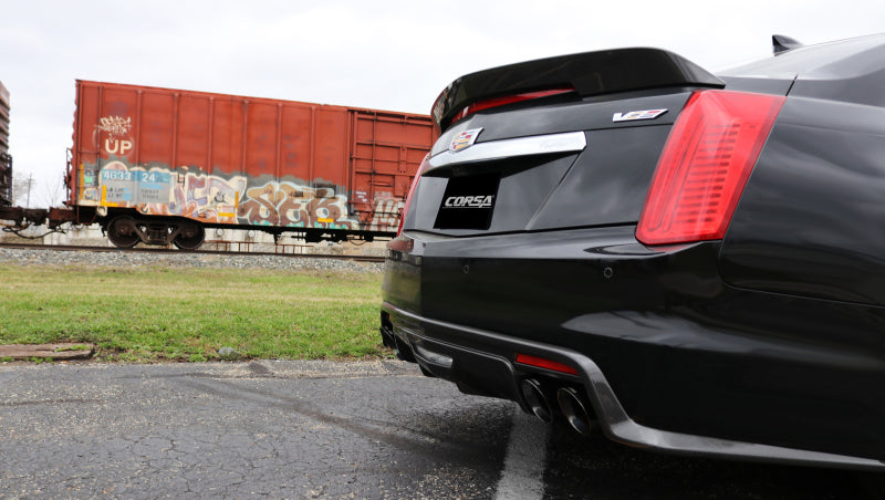 Corsa 2016 Cadillac CTS V 6.2L V8 2.75in Black Sport Axle-Back Exhaust