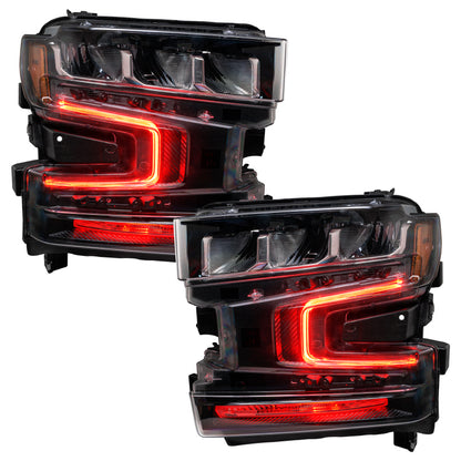 Oracle 19-21 Chevy Silverado 1500 RGB+W Headlight DRL Kit - ColorSHIFT w/ BC1 Controller
