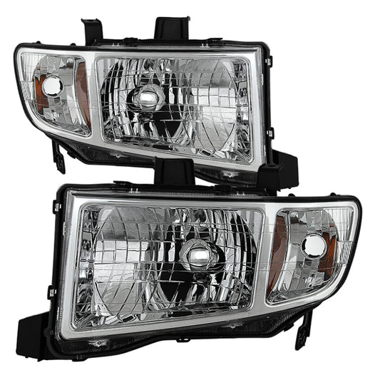 xTune Honda Ridgeline 06-13 Crystal Headlights Chrome HD-JH-HRID06-AM-C