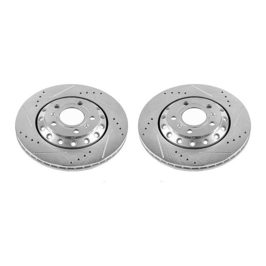 Power Stop 03-10 Audi A8 Quattro Rear Evolution Drilled & Slotted Rotors - Pair