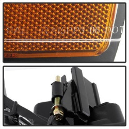 xTune Dodge Ram 1500 02-05 Amber Crystal Headlights Black HD-JH-DR02-AM-BK
