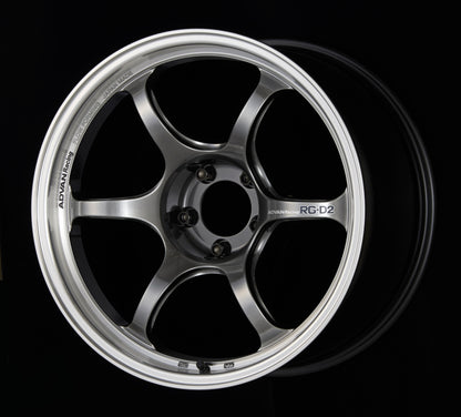 Advan RG-D2 15x7.5 +40 4x100 Machining and Racing Hyper Black Wheel