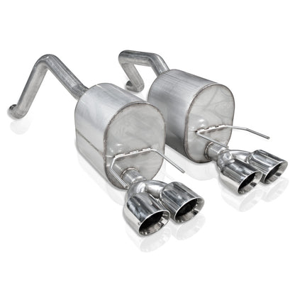 Stainless Works 2009-13 C6 Corvette Axle Back 2-1/2in Dual Chambered Turbo Mufflers Quad 4in Tips