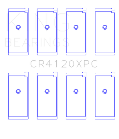 King Engine Bearings 1992+ Mitsubishi 4G63/4G64 EVO I-IV (Size 0.25) Connecting Rod Bearing Set