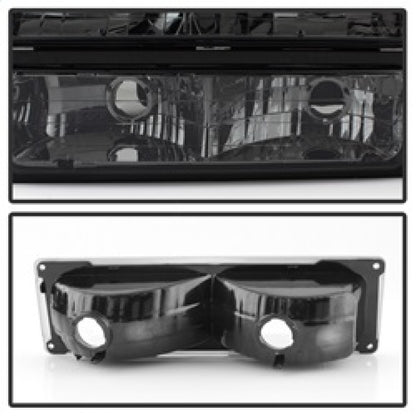 xTune Chevy Suburban 94-98 Headlights w/ Corner & Parking Lights 8pcs Smoked HD-JH-CCK88-AM-SM-SET