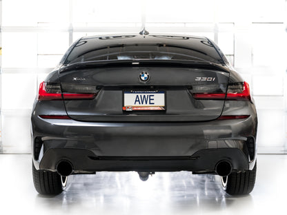 AWE 19-23 BMW 330i / 21-23 BMW 430i Base G2X Touring (Excl. Conv) Axle-Back Exhaust - Diamond Black