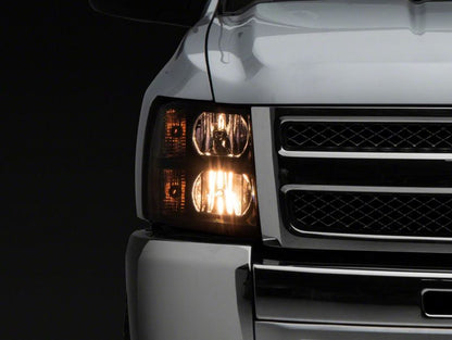 Raxiom 07-13 Chevrolet Silverado 1500 Euro Headlights- Blk Housing (Clear Lens)