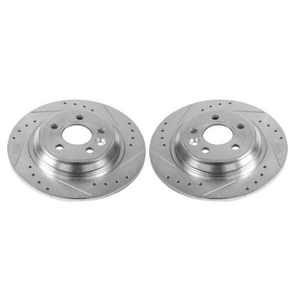 Power Stop 11-15 Volvo S60 Rear Evolution Drilled & Slotted Rotors - Pair